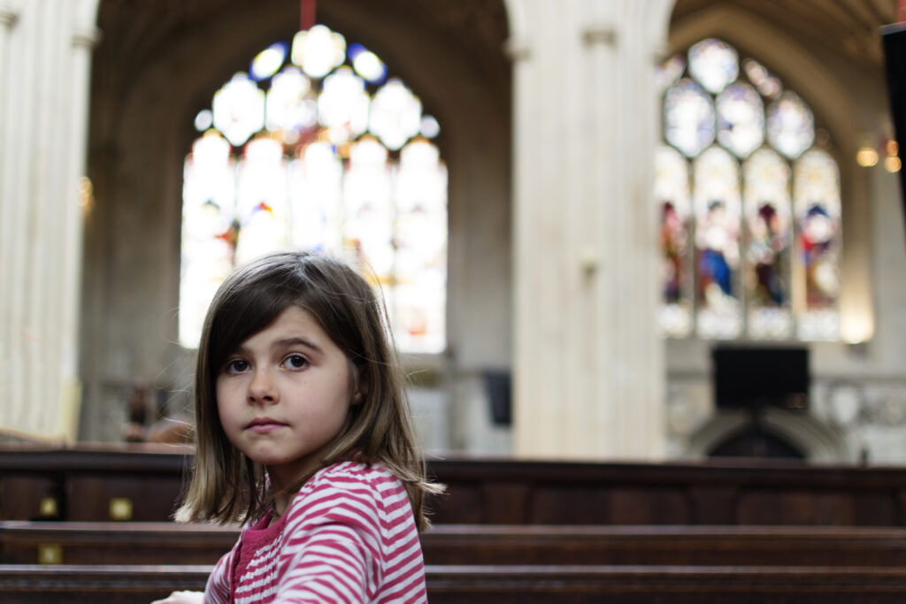 girl in church