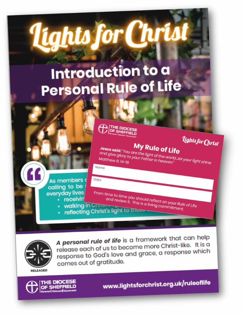 Rule of Life leaflet and commitment card