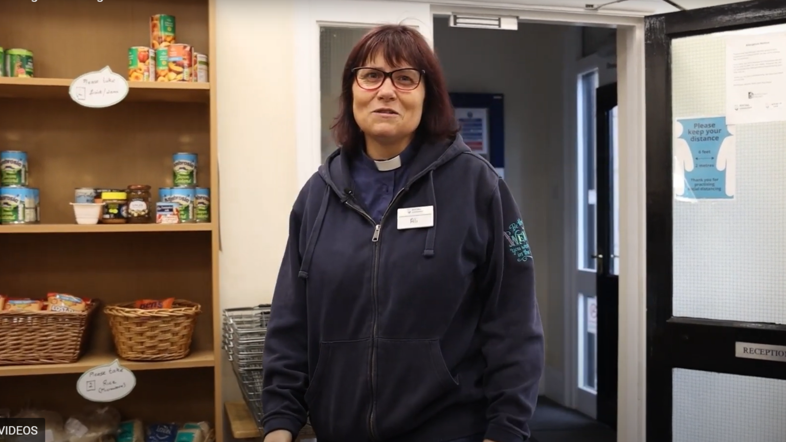 lady in foodbank