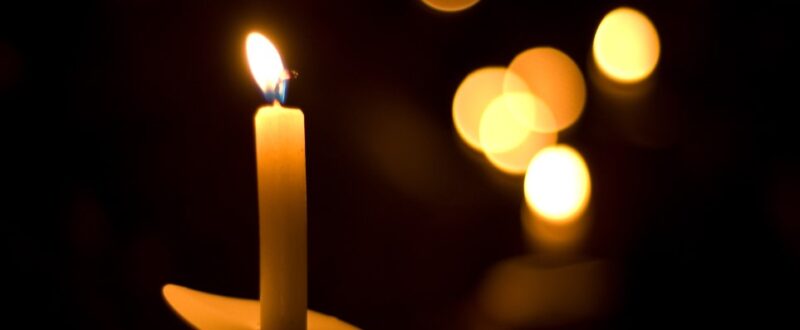 holiday candlelight service or memorial vigil