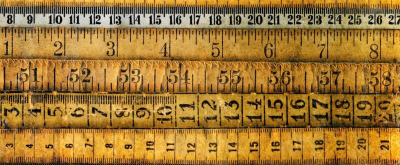 A group of measuring tapes
