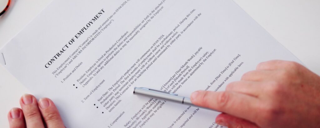 Contract of employment for Church HR Toolkit