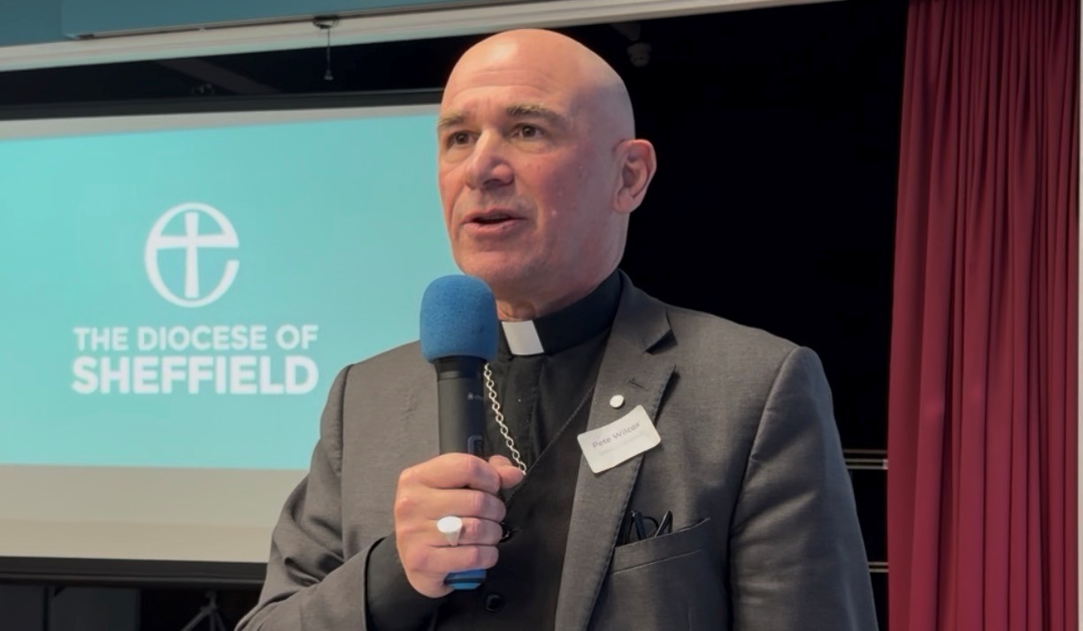 Bishop Pete Wilcox delivering presidential address