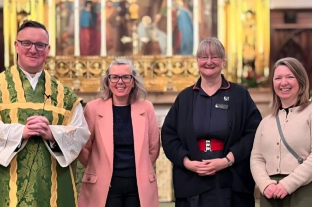 Carver Street Nurses with Father Naylor