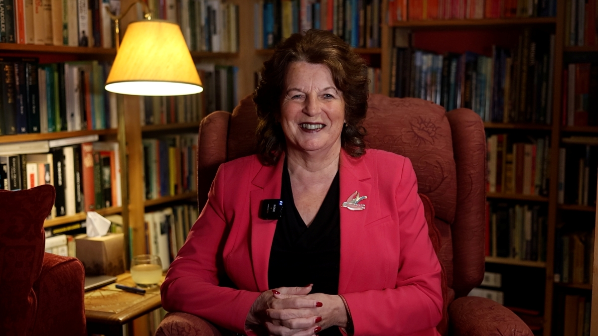 Patricia Hunt recording video